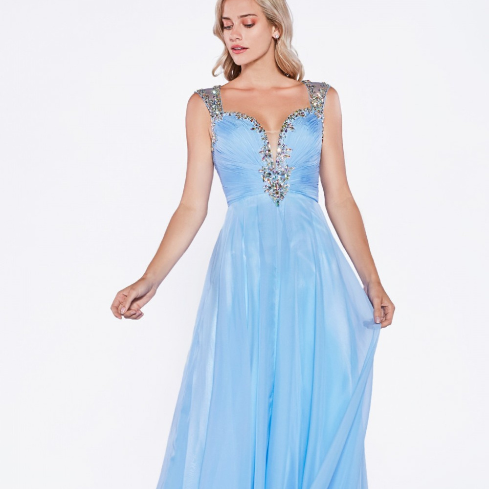 Jeweled Long Prom Dress CDC286
